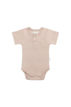 Organic Cotton Darcy Tee Bodysuit - Blushing Berry