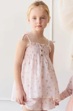 Organic Cotton Ellie Top - Petite Fleur Soft Peony