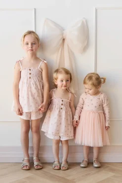 Organic Cotton Ellie Top - Petite Fleur Soft Peony