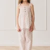 Organic Cotton Elodie Pant - Rose Floral Pink