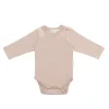 Organic Cotton Elora Long Sleeve Bodysuit - Blushing Berry