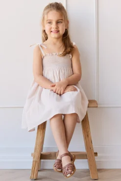 Organic Cotton Eveleigh Dress - Mini Woven Gingham Violet