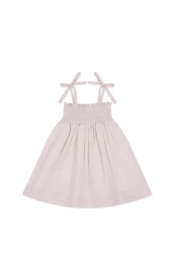 Organic Cotton Eveleigh Dress - Mini Woven Gingham Violet