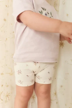 Organic Cotton Everyday Bike Short - Goldie Bouquet Egret