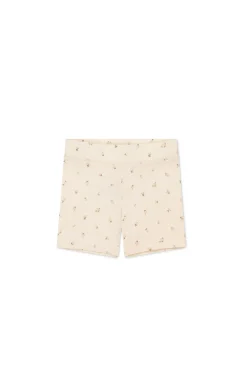 Organic Cotton Everyday Bike Short - Ditsy Berry Rose