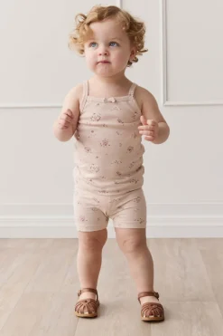 Organic Cotton Everyday Bike Short - Petite Fleur Soft Peony