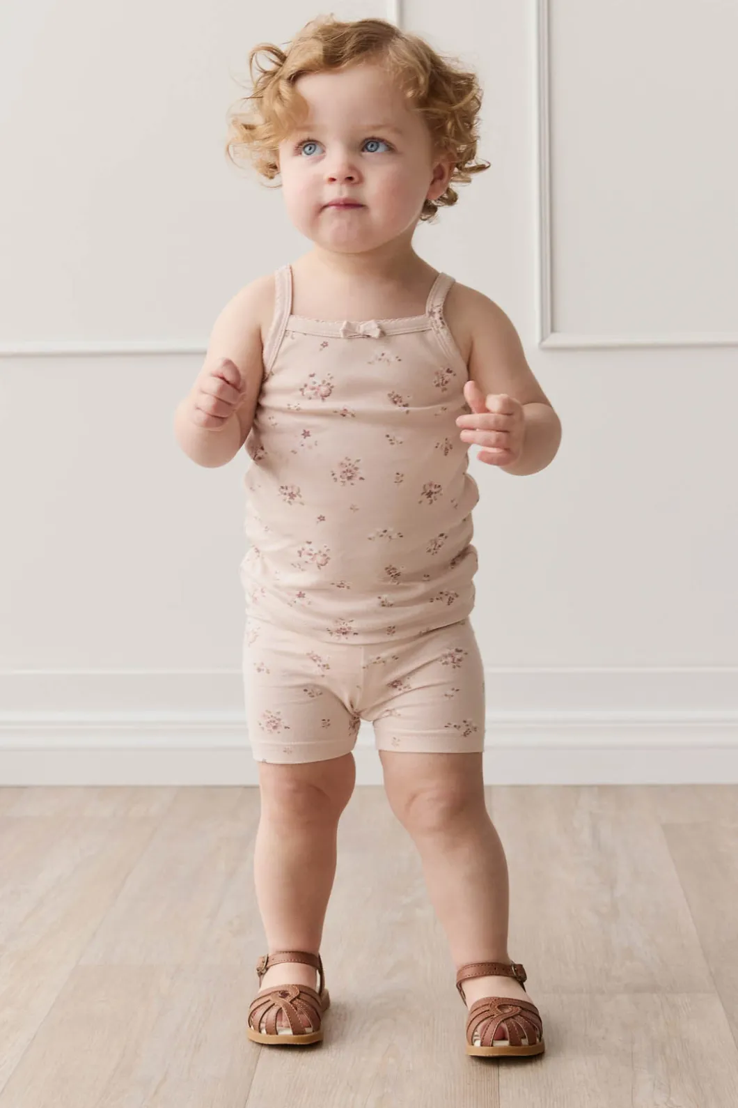 Organic Cotton Everyday Bike Short - Petite Fleur Soft Peony