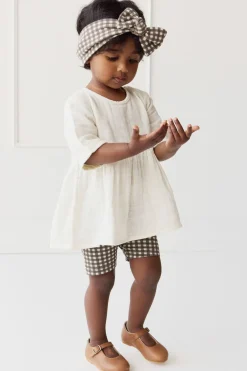 Organic Cotton Everyday Bike Short - Mini Gingham Bistre