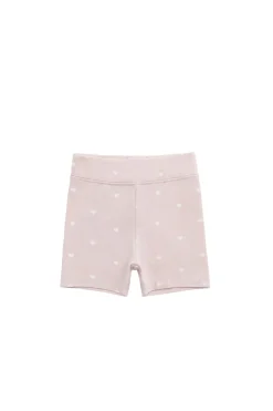 Organic Cotton Everyday Bike Short - Petite Heart Old Rose