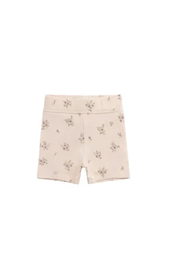 Organic Cotton Everyday Bike Short - Goldie Bouquet Pink Tint