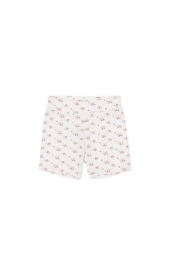 Organic Cotton Everyday Bike Short - Rose Floral Pink