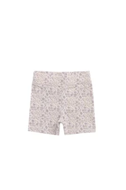 Organic Cotton Everyday Bike Short - Amber Floral Lilac Ash