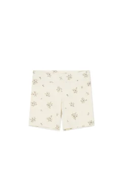 Organic Cotton Everyday Bike Short - Goldie Bouquet Egret