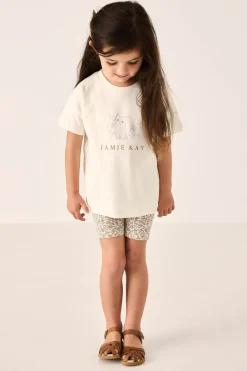 Organic Cotton Everyday Bike Short - Ariella Eggnog