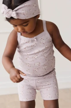 Organic Cotton Everyday Bike Short - Lulu Bloom Iris