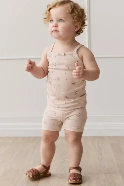 Organic Cotton Everyday Bike Short - Petite Fleur Soft Peony