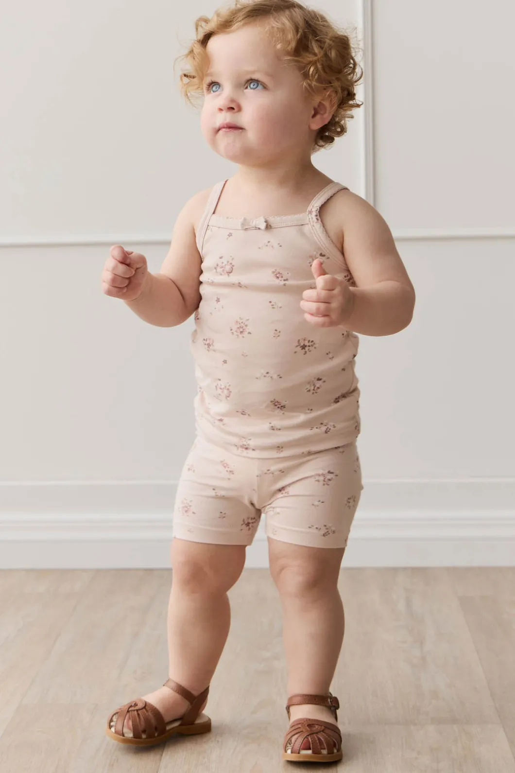 Organic Cotton Everyday Bike Short - Petite Fleur Soft Peony