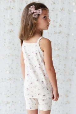 Organic Cotton Everyday Bike Short - Sweet William Floral Natural