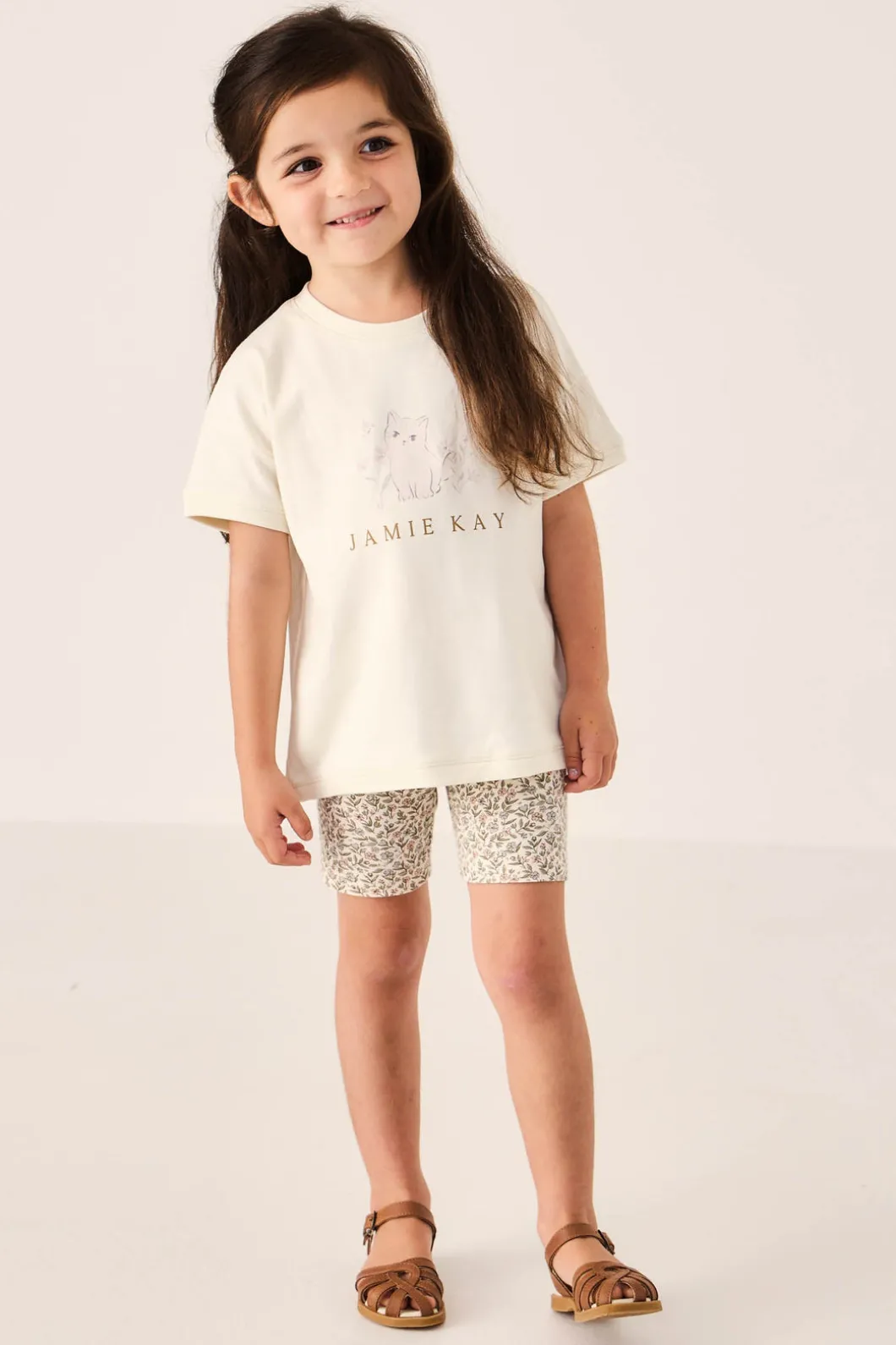 Organic Cotton Everyday Bike Short - Ariella Eggnog