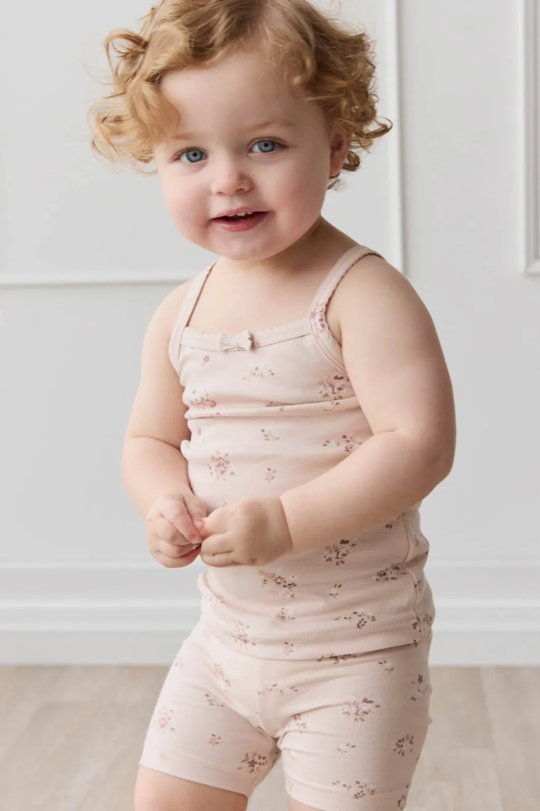Organic Cotton Everyday Bike Short - Petite Fleur Soft Peony