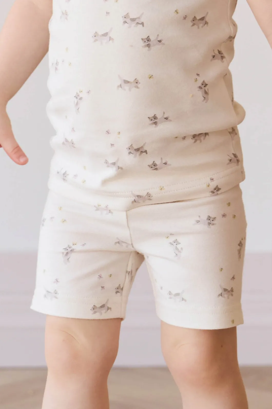 Organic Cotton Everyday Bike Short - Playful Kittens