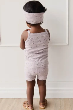Organic Cotton Everyday Bike Short - Lulu Bloom Iris