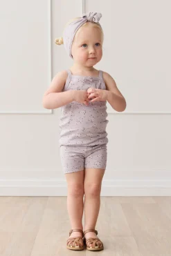 Organic Cotton Everyday Bike Short - Lulu Bloom Iris