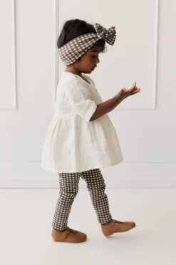 Organic Cotton Everyday Legging - Mini Gingham Bistre
