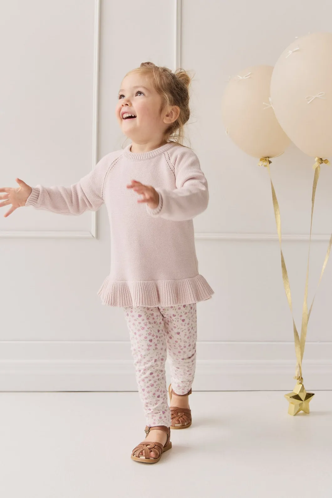 Organic Cotton Everyday Legging - Adaline Berries Ballet Pink