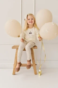Organic Cotton Everyday Legging - Blueberry Field Raindrops
