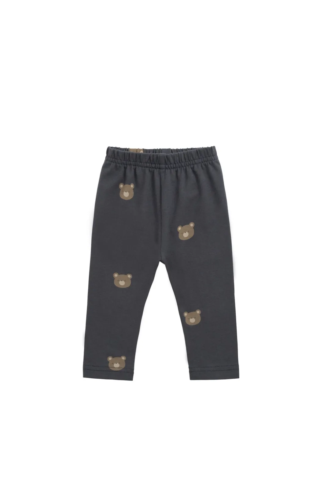 Organic Cotton Everyday Legging - Bobbie Bears Black Oyster
