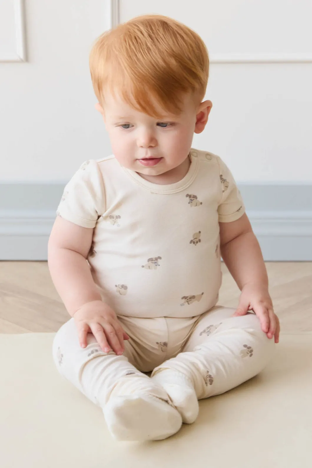 Organic Cotton Everyday Legging - Sasha Puppy Tofu