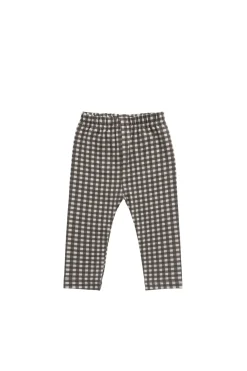 Organic Cotton Everyday Legging - Mini Gingham Bistre