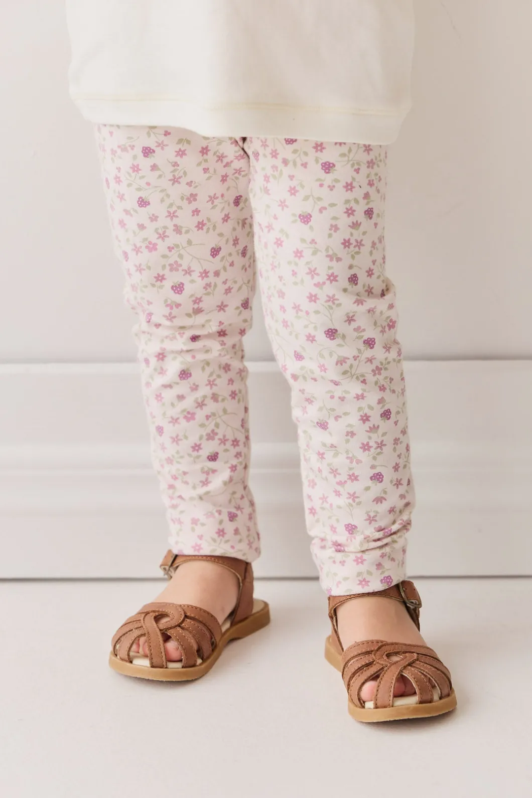 Organic Cotton Everyday Legging - Adaline Berries Ballet Pink