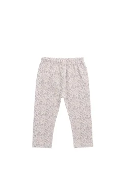 Organic Cotton Everyday Legging - Amber Floral Lilac Ash