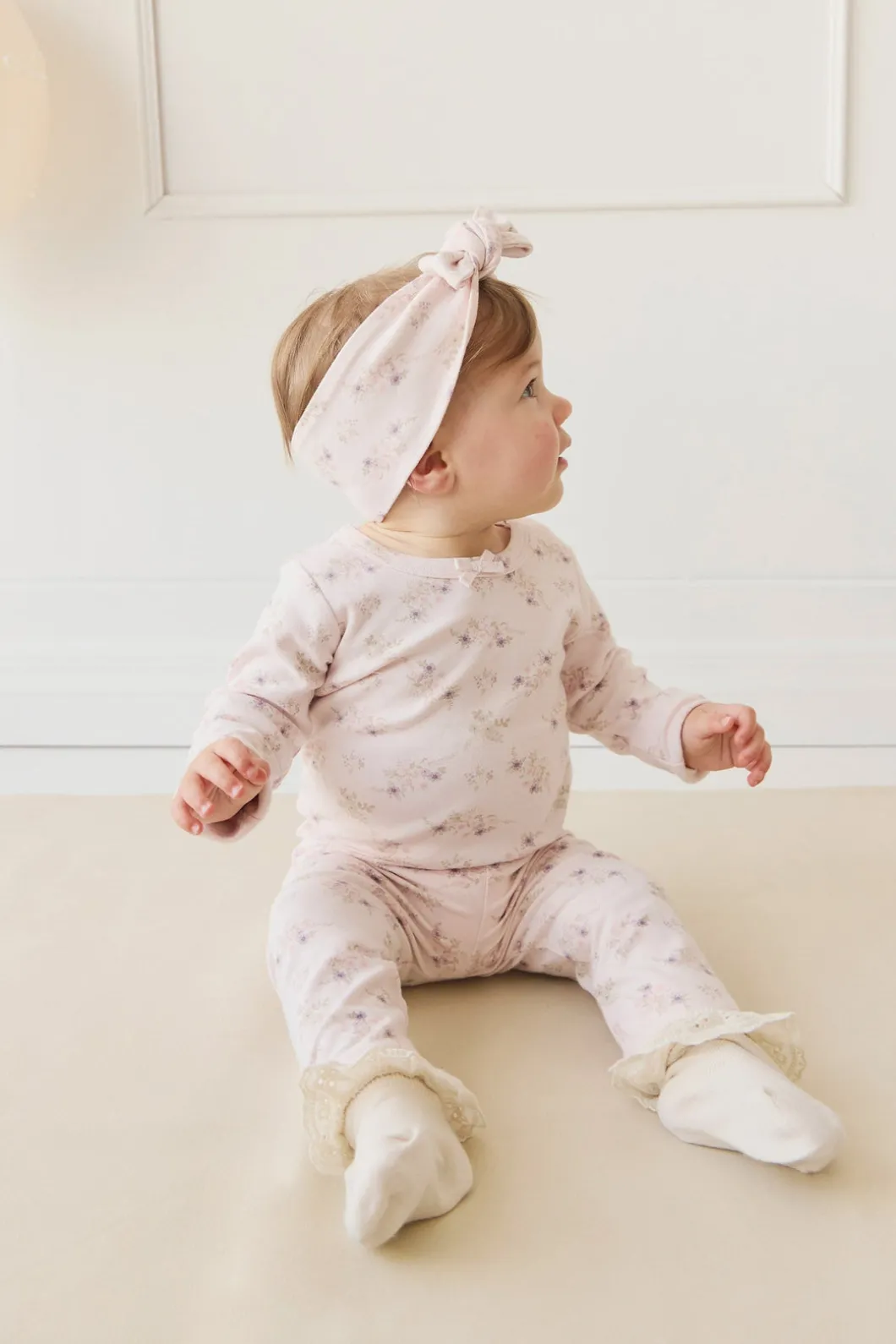 Organic Cotton Everyday Legging - Sweet Pea Floral