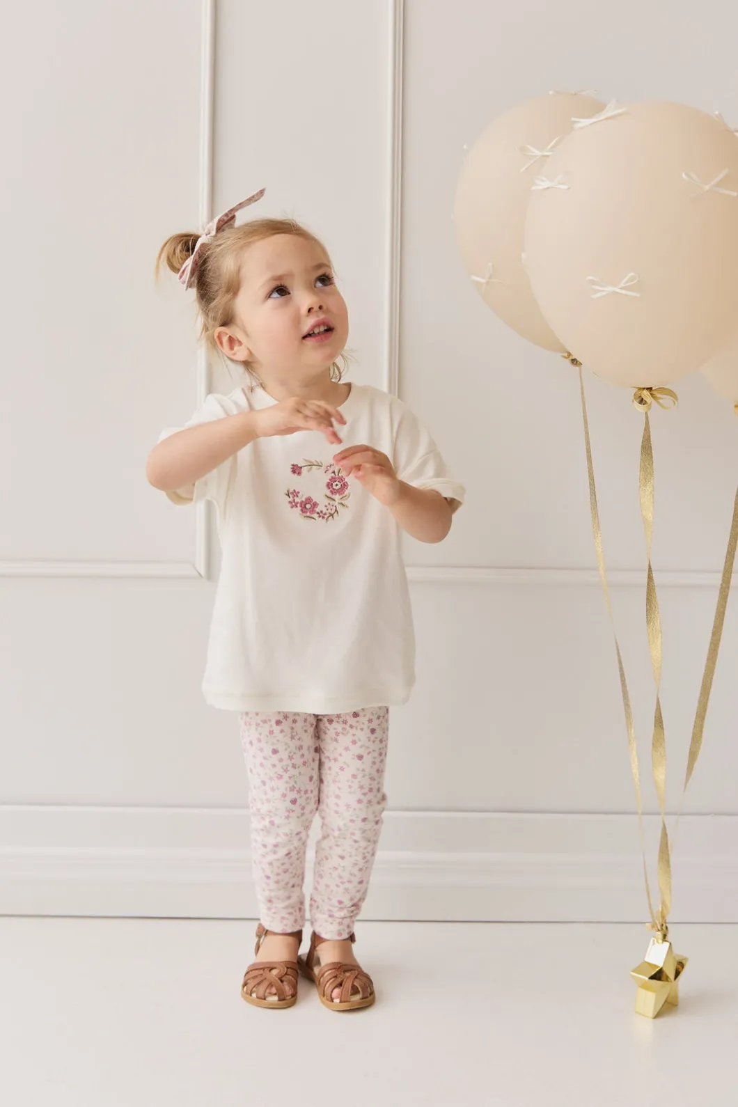 Organic Cotton Everyday Legging - Adaline Berries Ballet Pink