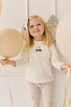 Organic Cotton Everyday Legging - Blueberry Field Raindrops