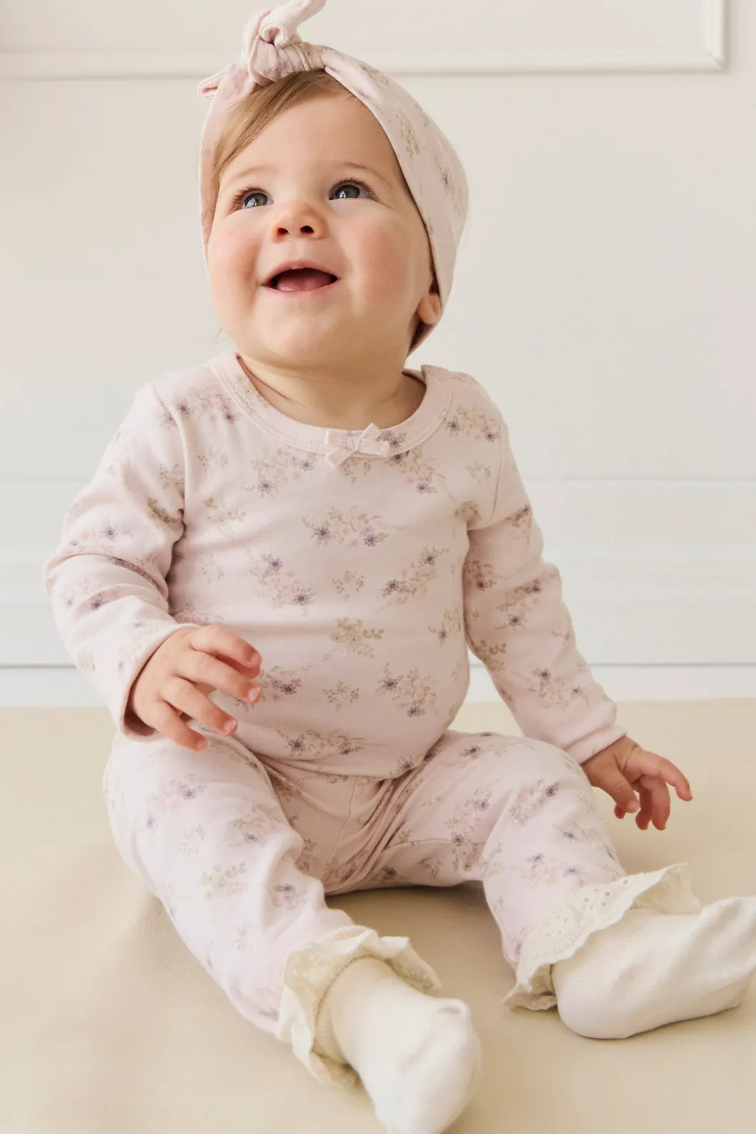 Organic Cotton Everyday Legging - Sweet Pea Floral