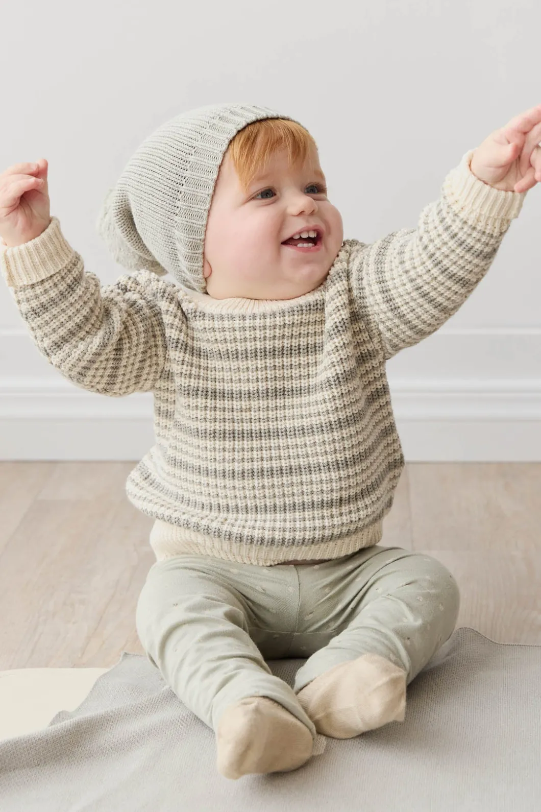 Organic Cotton Everyday Legging - Fresh Apples Abbey Stone