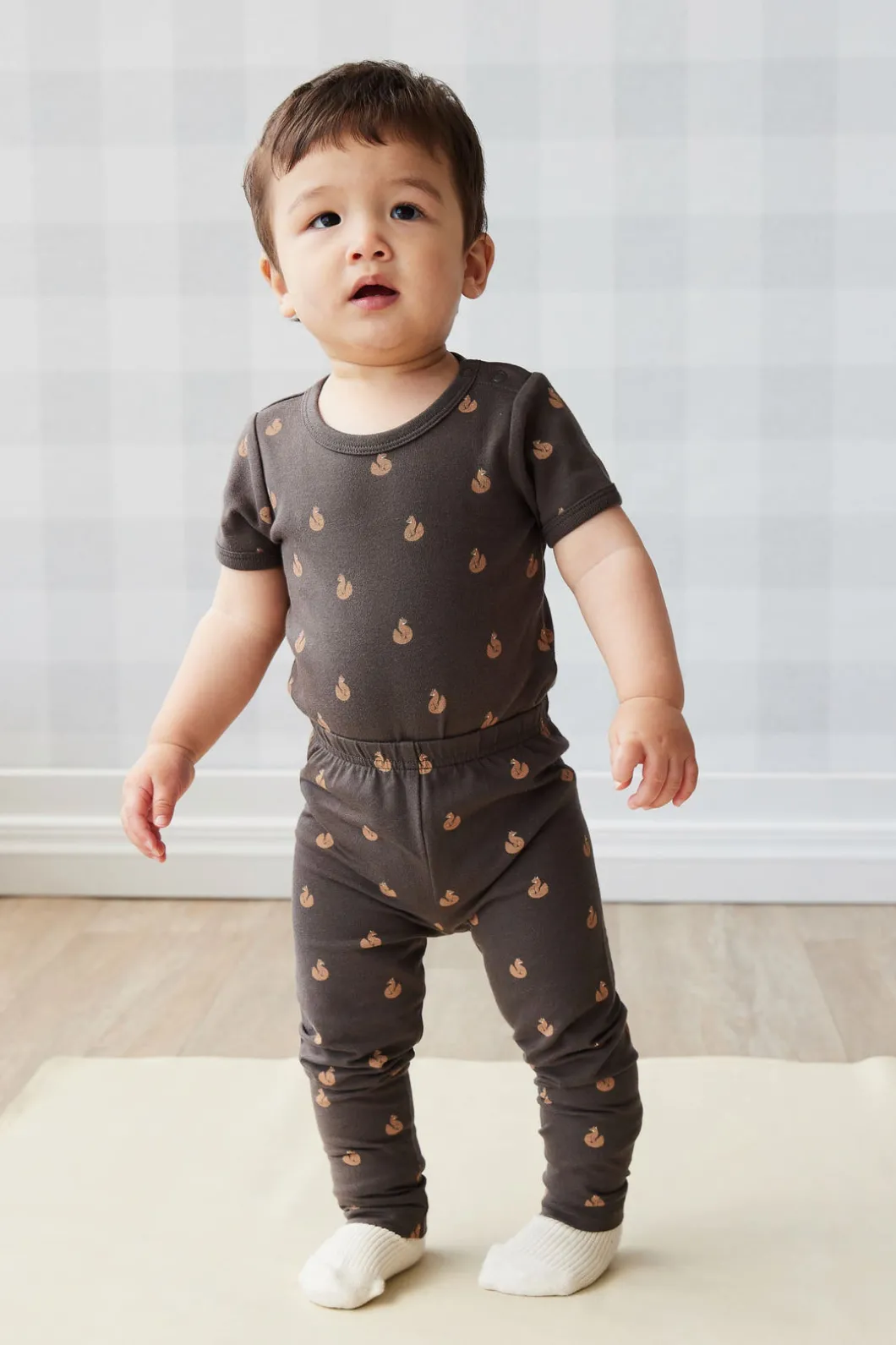 Organic Cotton Everyday Legging - Fox Cubs Wolf