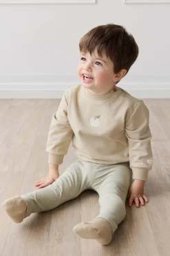 Organic Cotton Everyday Legging - Fresh Apples Abbey Stone