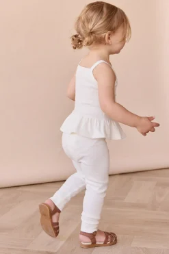 Organic Cotton Fine Rib Everyday Legging - Parchment