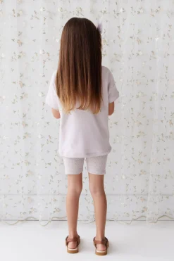 Organic Cotton Fine Rib Elisa Bike Short - Lavender Fleck