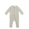 Organic Cotton Fine Rib Gracelyn Zip Onepiece - Mist