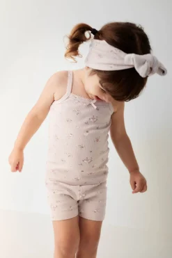 Organic Cotton Fine Rib Headband - Petite Fleur Violet