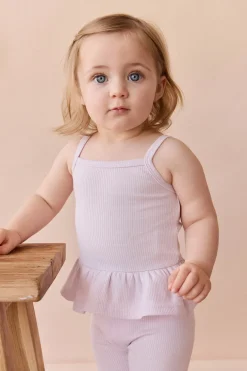 Organic Cotton Fine Rib Lillian Top - Popsicle