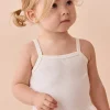 Organic Cotton Fine Rib Lillian Top - Parchment