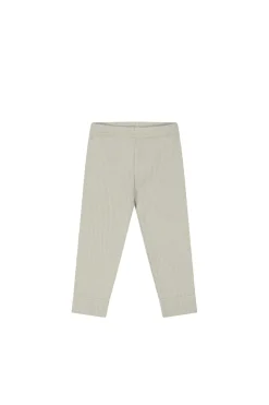Organic Cotton Fine Rib Legging - Mist