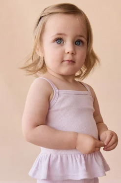 Organic Cotton Fine Rib Lillian Top - Popsicle